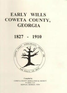 Early Wills of Coweta County, Georgia